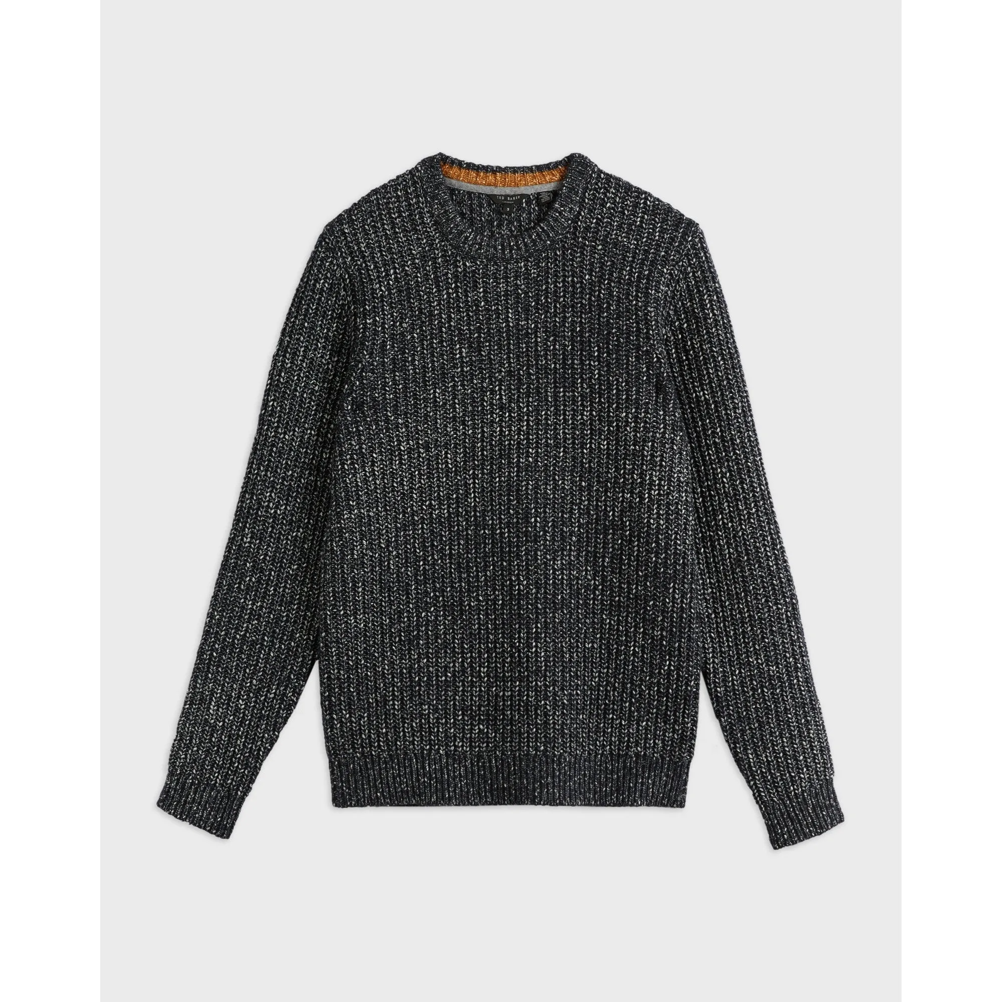 Men Springg-Ls Chunky Crew Neck Jumper - Navy