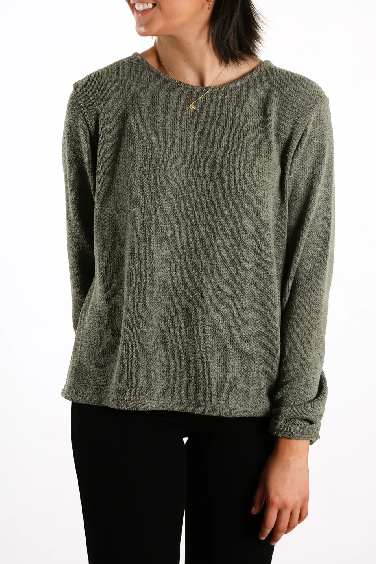 Sinagra Long Sleeve Top Dark Slate